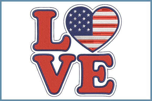 4th of July Love Embroidery Design Review