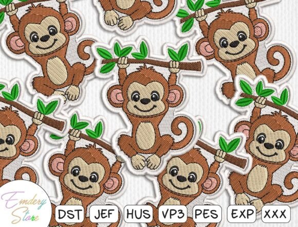 Baby Monkey Patch Embroidery File Review