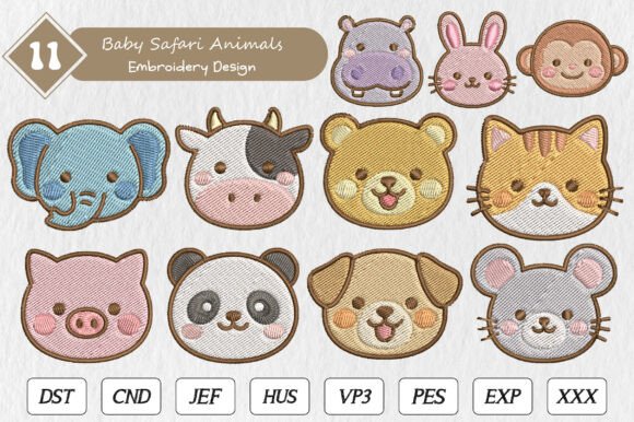 Baby Safari Animals Embroidery Design Review