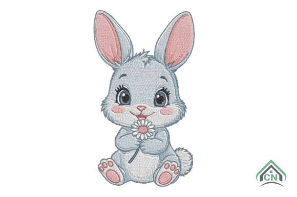 Cute Bunny with Flower Embroidery Review