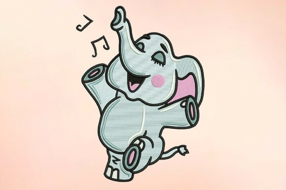 Cute Dancing Elephant Embroidery Design Review