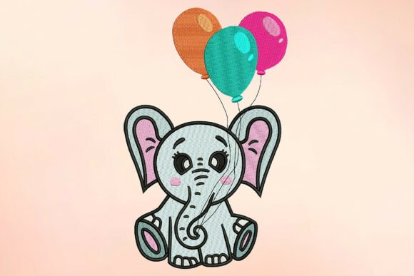 Elephant with Balloons Embroidery Review