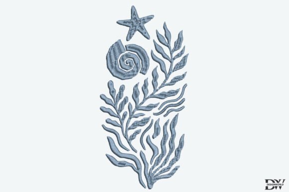 Ocean Motifs Embroidery Design for Holiday Collections