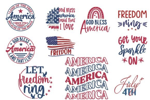 Patriotic America Embroidery Bundle Set Review
