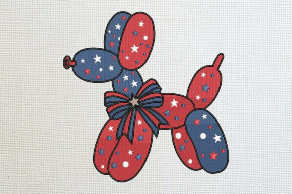 Patriotic Balloon Dog Embroidery Design Review