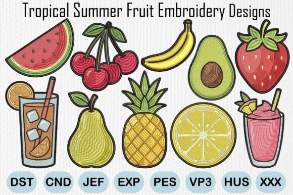 Tropical Summer Fruit Embroidery Designs Review