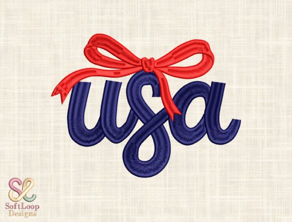 USA Bow Embroidery Design Review for Boutique Drops